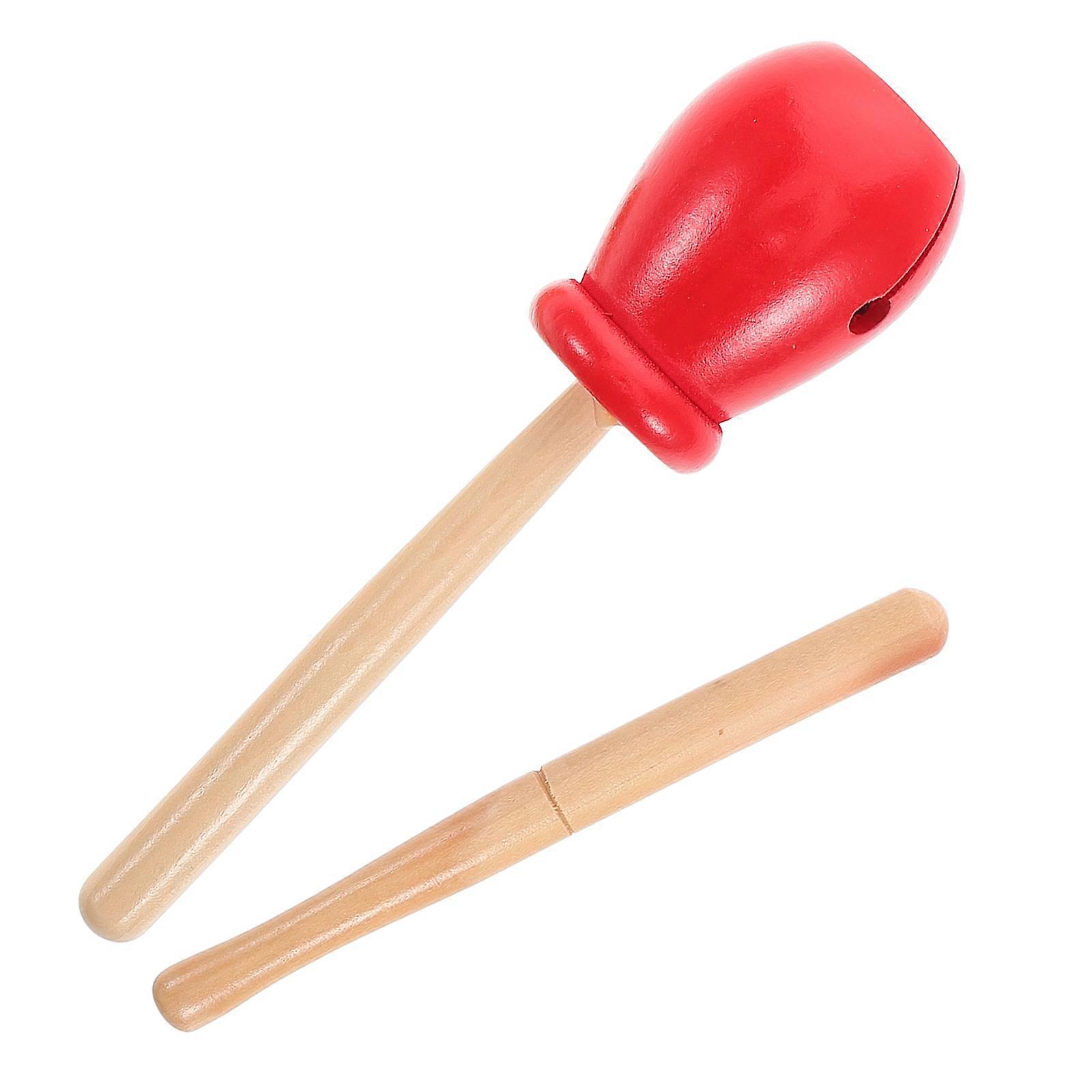 Wood Block Clapper Instrument Set For Dance And Theater Performance Rhythmic Patterns Creation 1 Set