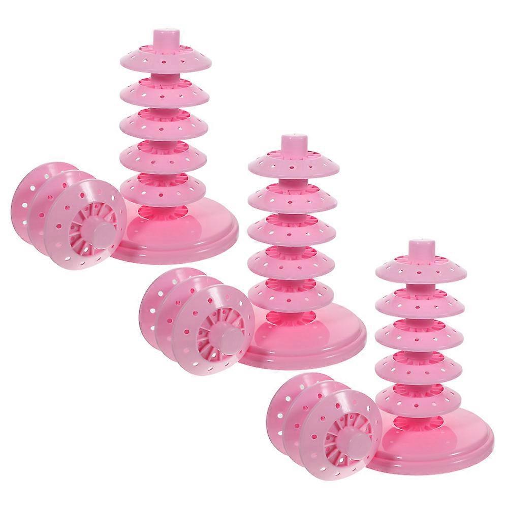 Lollipop Holder Multi-Tier Stand for Display 9Pcs Pink Adjustable Tower