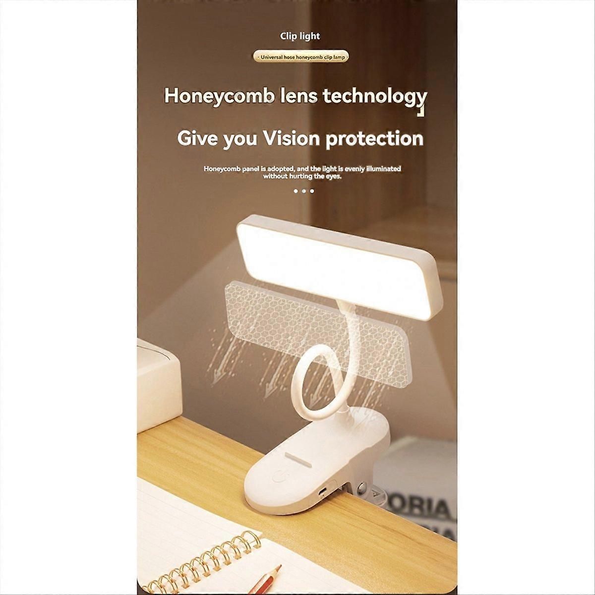 White Book Lamp USB Charging And Plugging Dual Purpose Reading Lamp