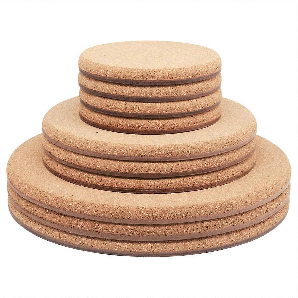 Plant Coasters, 3 Sizes Double Layers Hard Thick Cork Planter Coaster