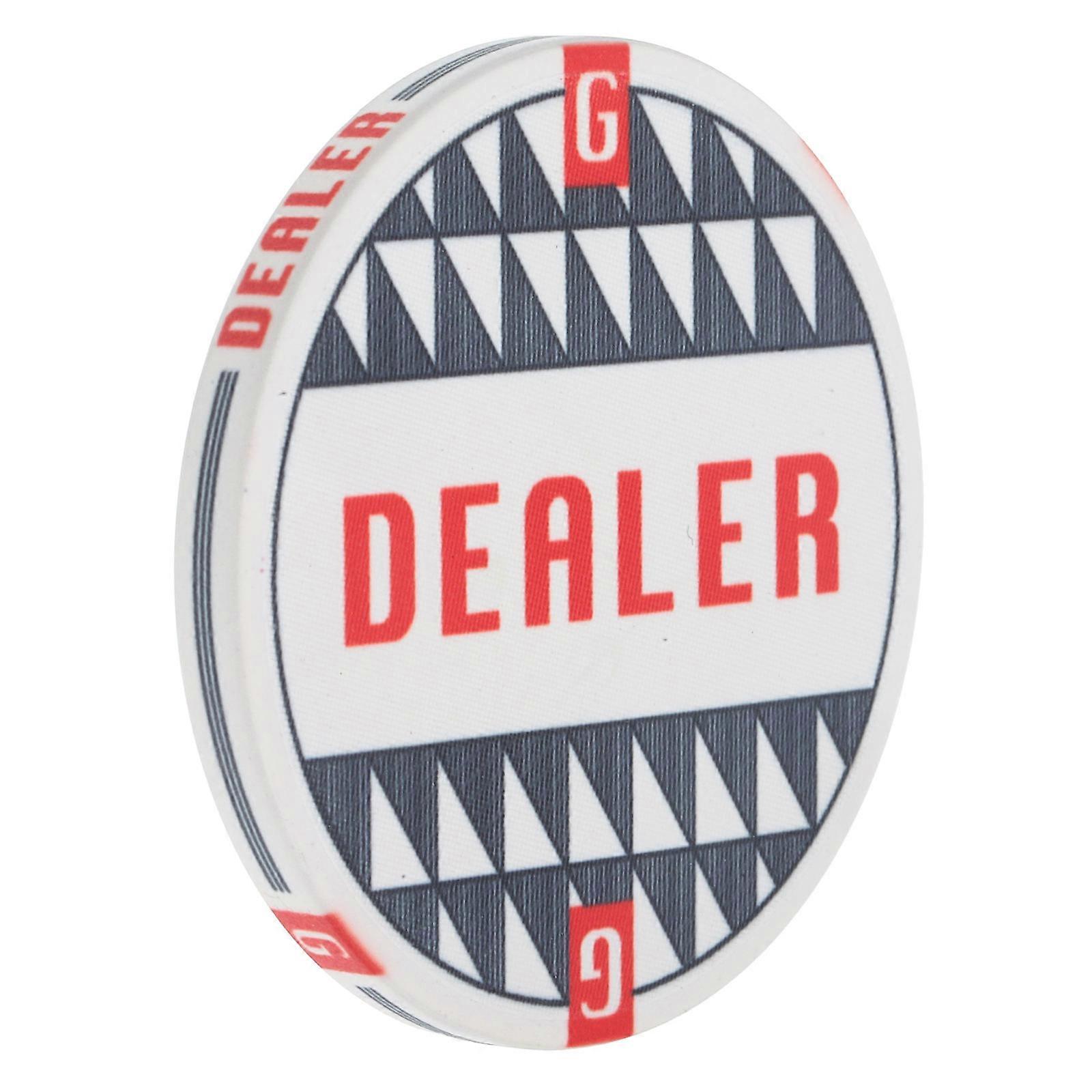 Durable White Dealer Button Poker Accessory for Game Decoration High Density Composite Material