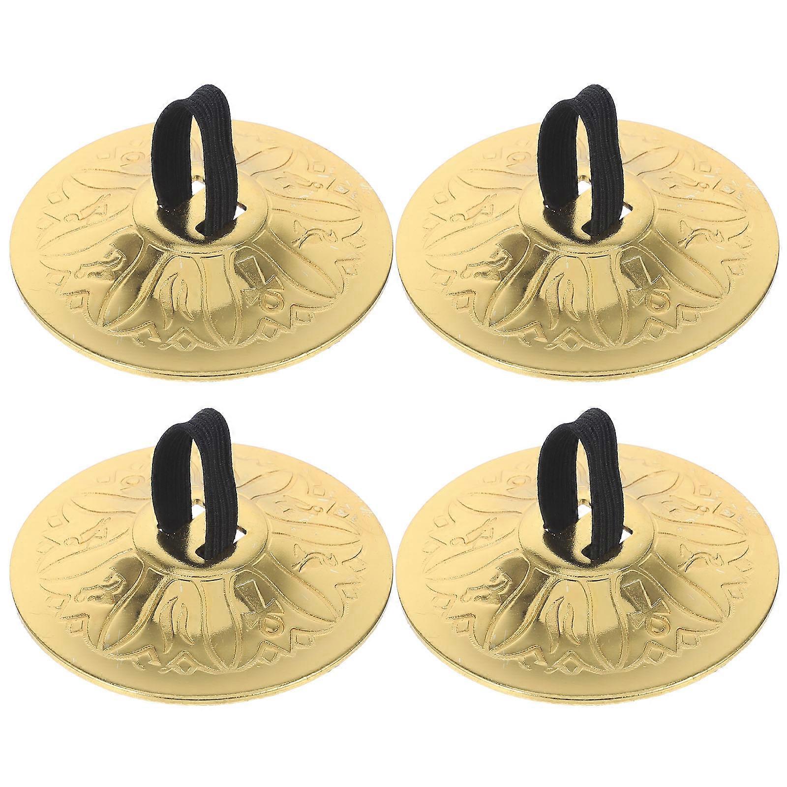 2 Pairs Finger Cymbals for Dance Rhythm and Parties Durable Design with Clear Sound