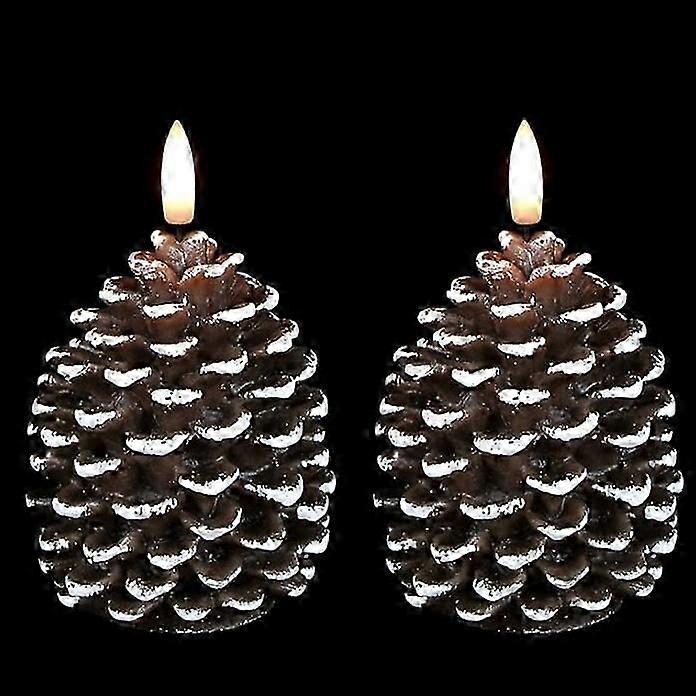 Flameless Candles Pine Cone Electronic Candles