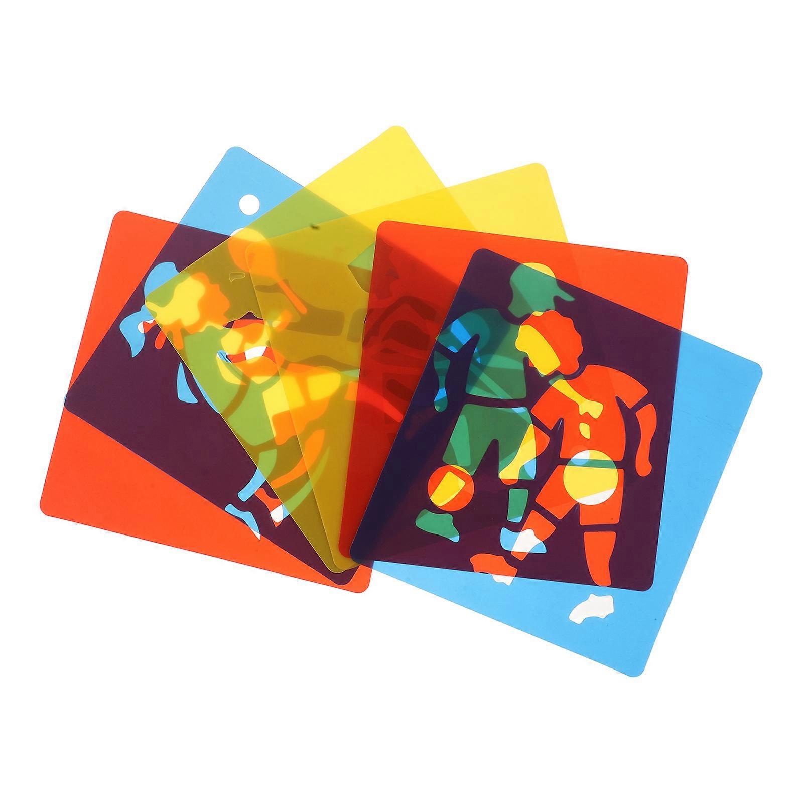 Drawing Template Kids Stencils For Projects Templates Multi Plastic Learning Tool Creativity Development 6Pcs