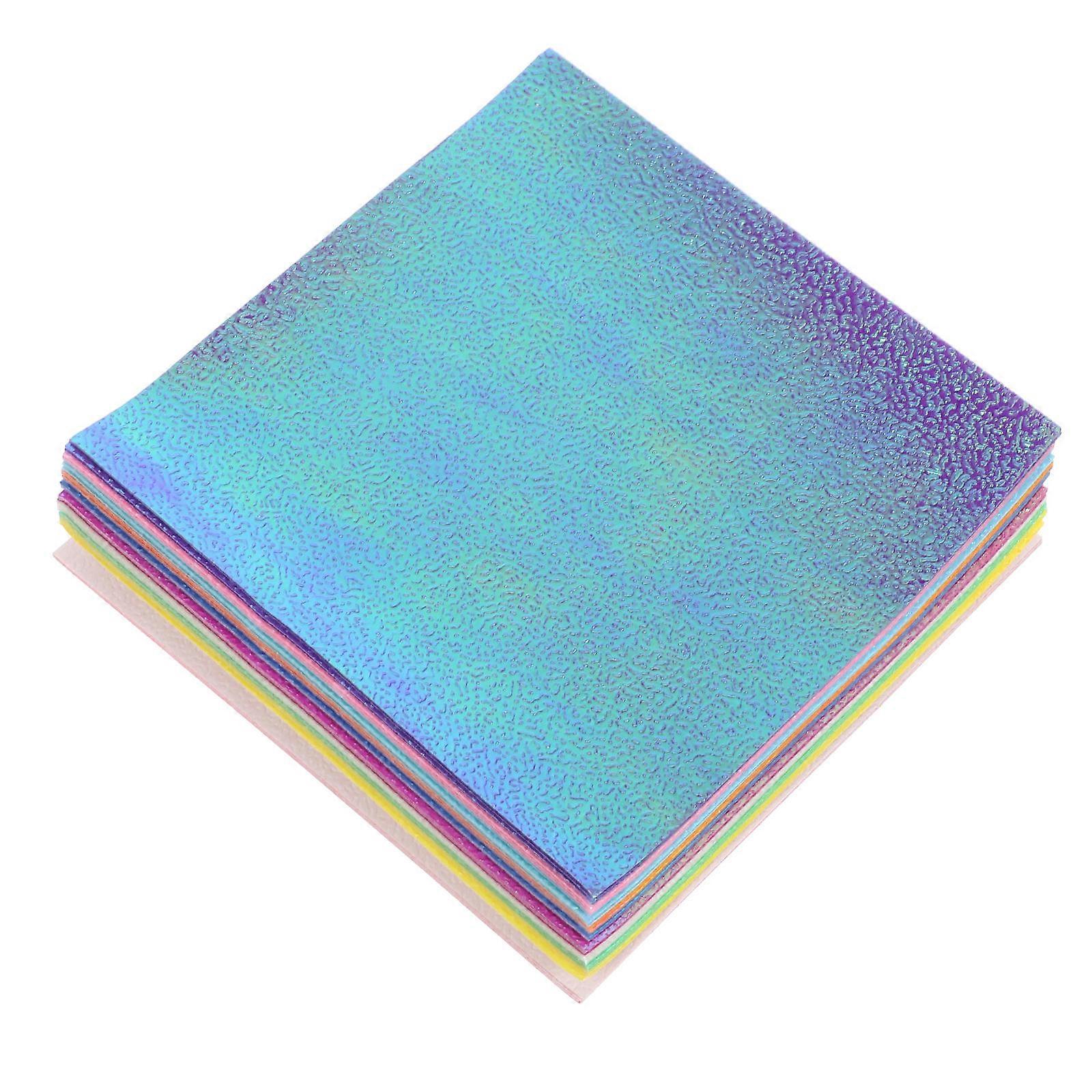 50Pcs Pearlescent Folding Papers for DIY Origami Colorful Craft Materials