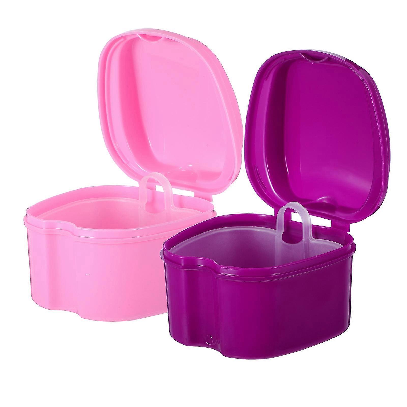 Portable Denture Storage Case with Smell Blocking Filter Layer