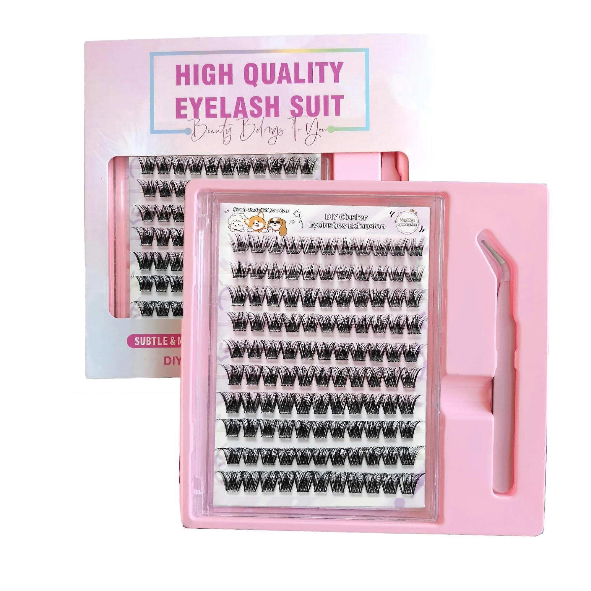 Self Adhesive Eyelash Clusters Kit C Curl 1018mm Reusable Glue Press On Lashes for Beginners