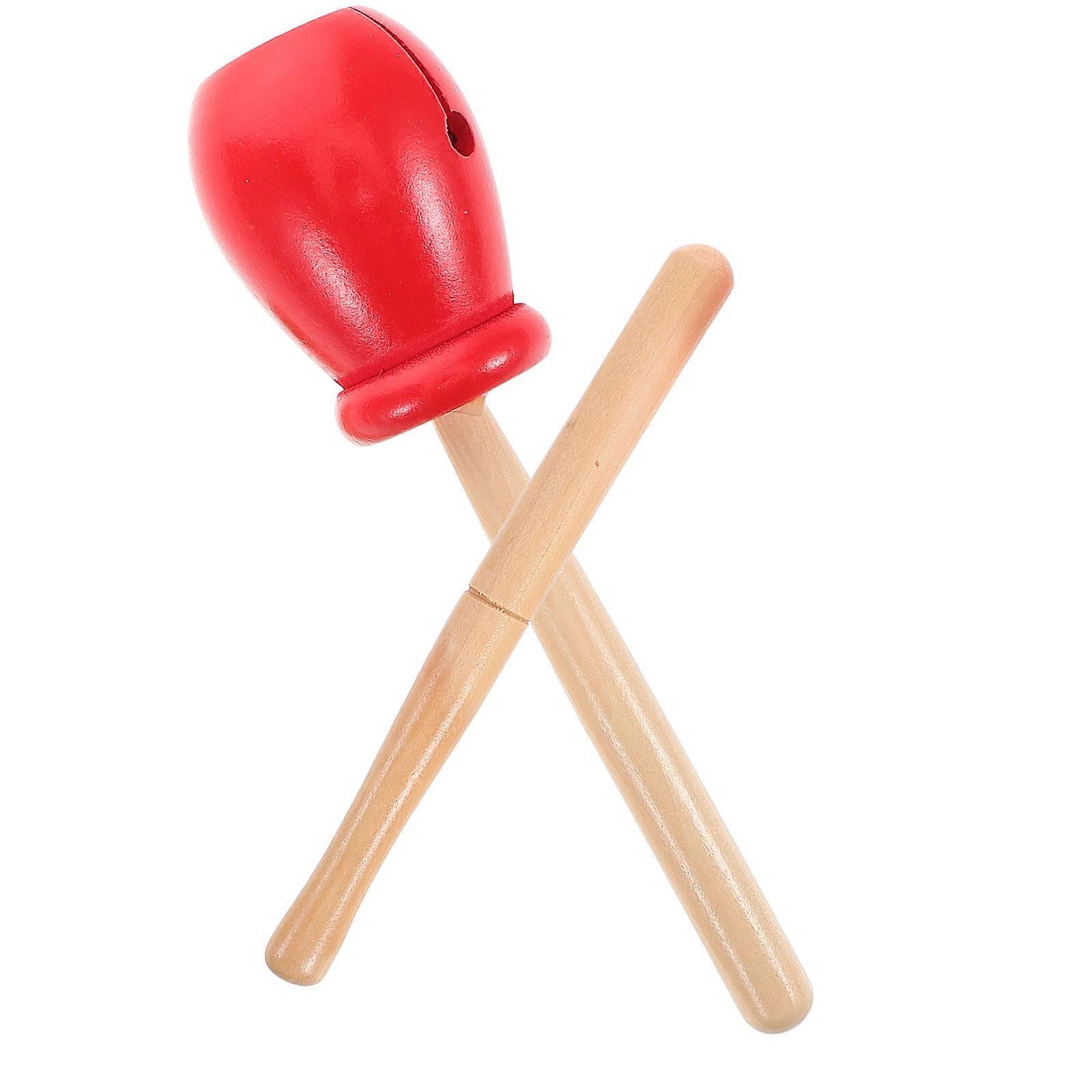 Wooden Bangzi Percussion Instrument Set for Music Practice 1Set Handheld