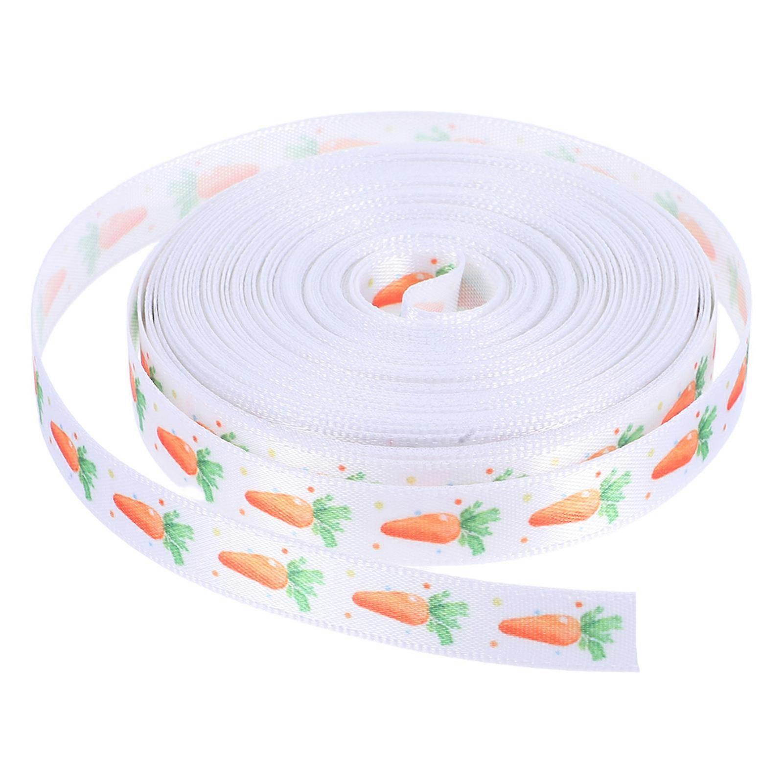 Polyester Easter Ribbon Carrot Ribbon for Sewing Crafts 1 Roll