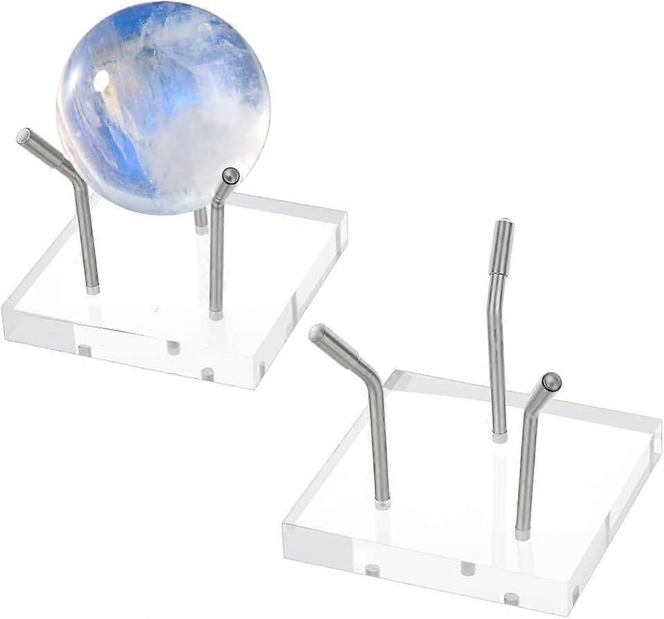 Metal Arms Display Stand Decorative Acrylic Display Easel Rock Display Easel Holder for Gemstone Agate Mineral Display 3.07x3.07x2.64inch