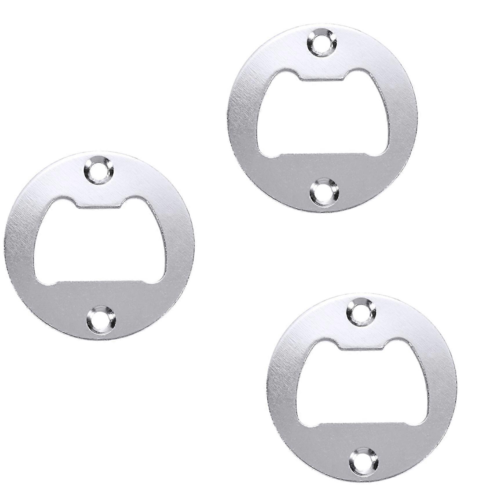 150X Bottle Opener Part with Countersunk Holes Round Metal Strong Polished Bottle Opener Insert Parts