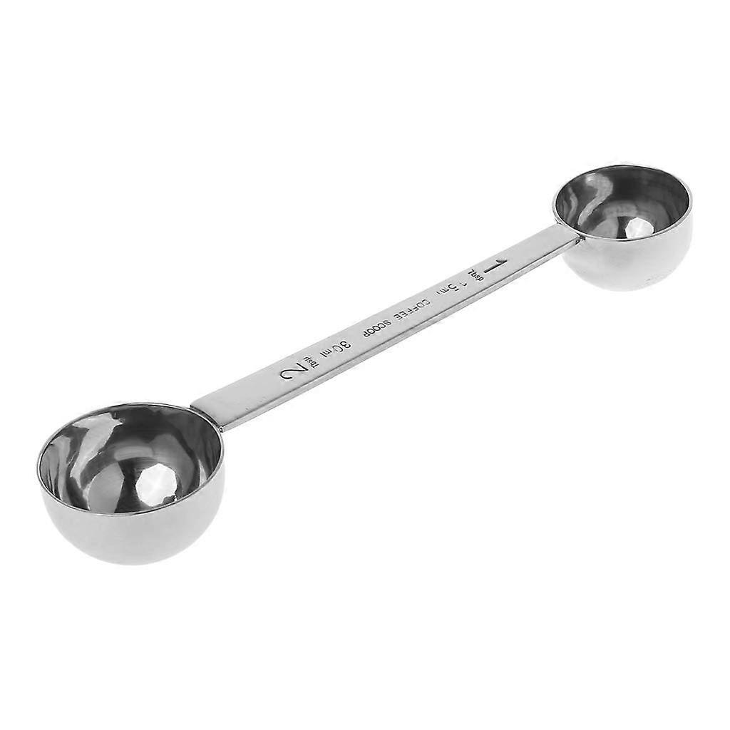 Stainless Steel Measuring Spoon Coffee Scoop Set, Dual End 15ml 30ml with Long Handle