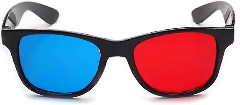 Red and Blue 3D Glasses for TV and Movies, Universal Compatibility, Dimensional Video Frame for Gaming and 3D Viewing