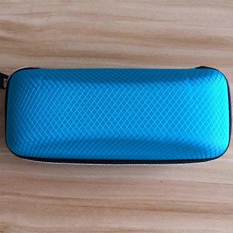 Portable Zipper Eye Glasses Sunglasses Square Clam Shell Hard Case Protector Box