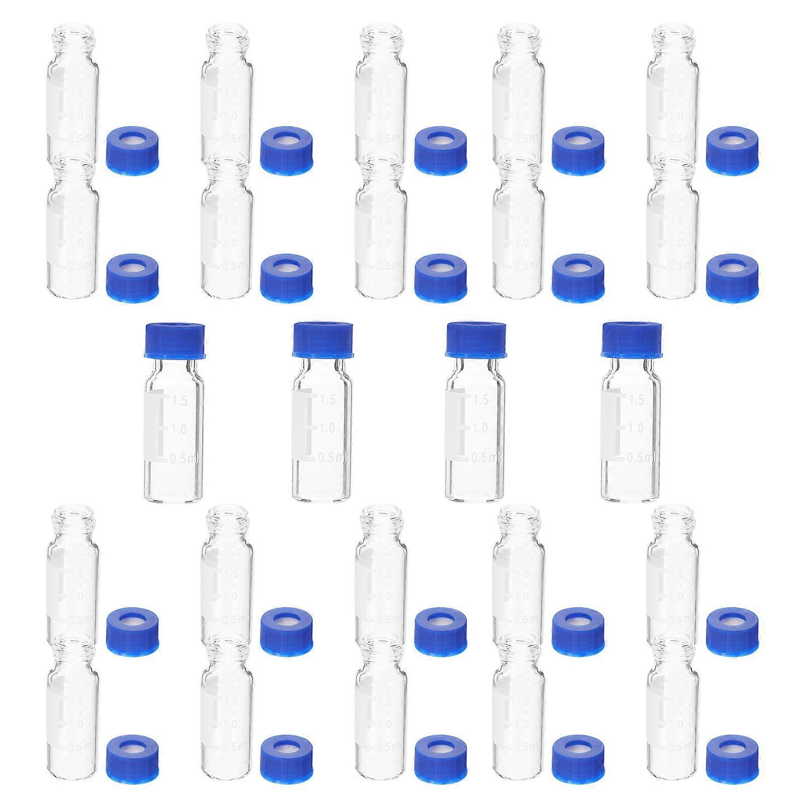 Sampling Vials Small Glass Bottles for Storage Use 100Pcs Glass Vials Blue
