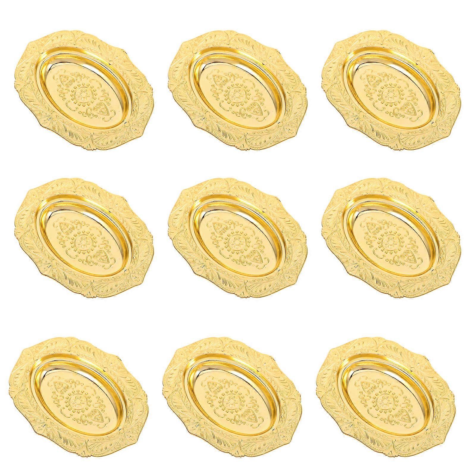 4.01X2.95 Inch Rectangular Golden Cake Trays For Serving Snacks With 12-Pcs Versatile Usage