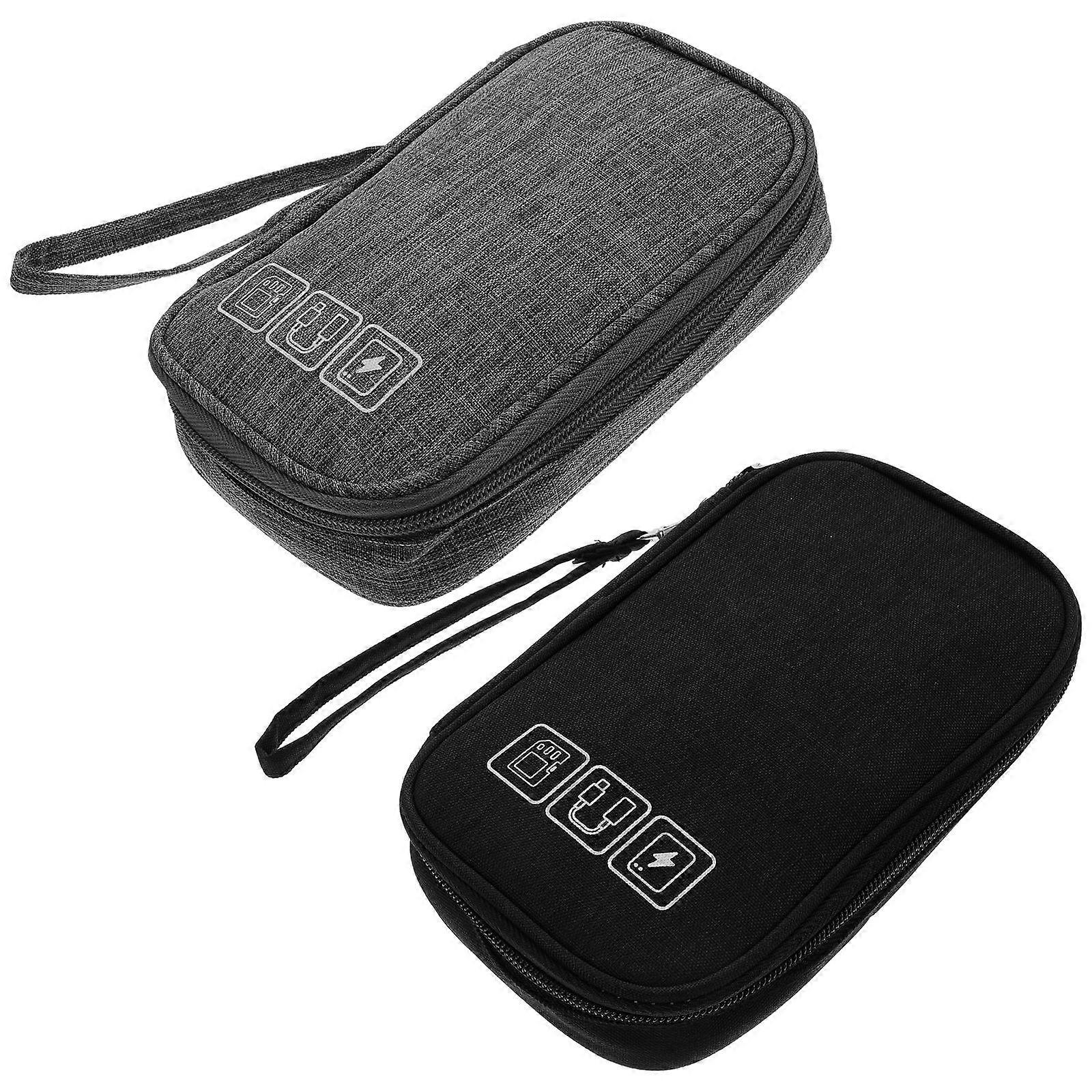 Electronic Organizer Bag for Storage with 2Pcs Digital Cable Pouch