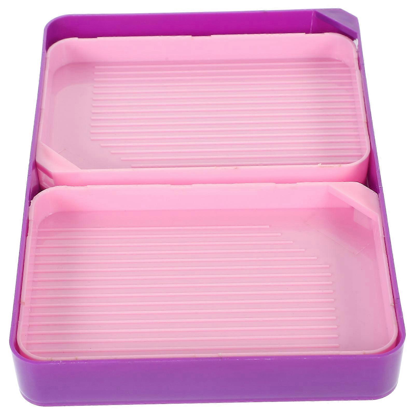 Bead Tray Diamond Art Storage Container for Fruit Storage 1Set Pink