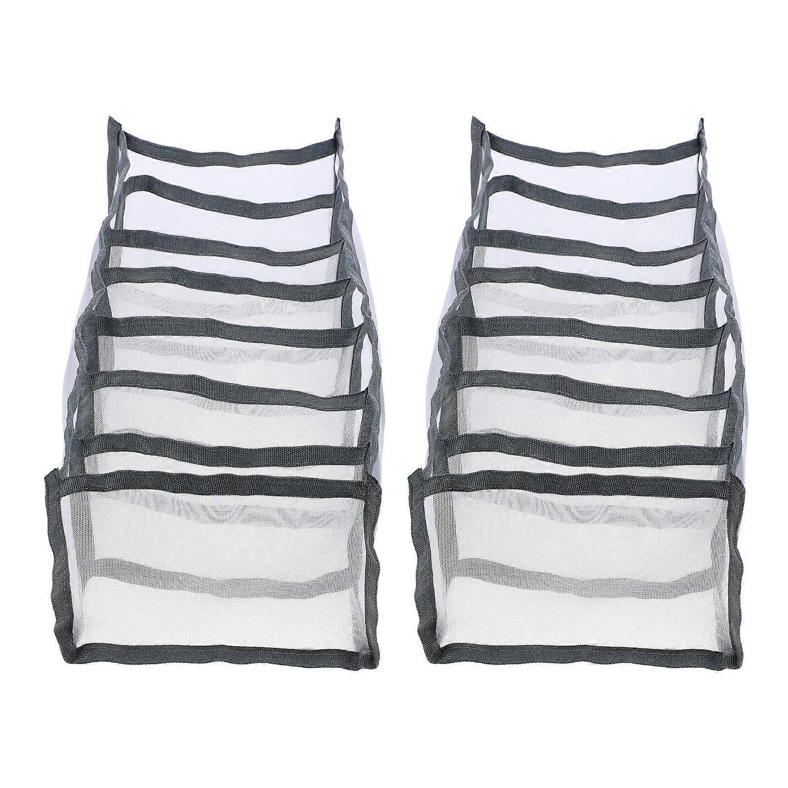 Closet Drawer Organizer Jeans Compartment for Wardrobe 2Pcs Storage Boxes