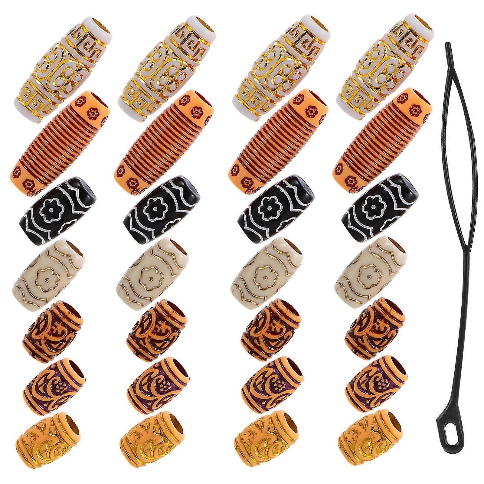 Dreadlock Accessories Rings Assorted Color 38Pcs for Hair Braid Styling