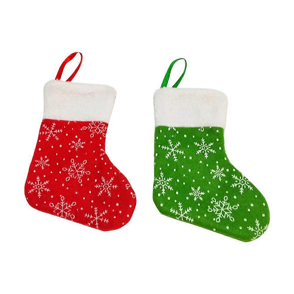 Christmas Party Hanging Sock Green Stocking for 1Pcs