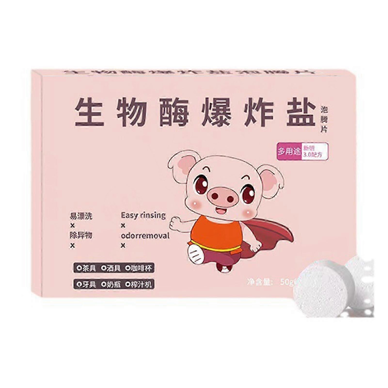 2025 10 Pcs Clothes Enzyme Cleaning Tablets Quick Solubleness Stain Removal Solid-Tablet for Bathroom