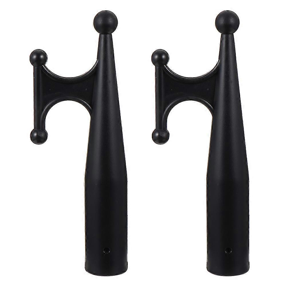 Boat Hook Nylon Replacement Boat Hook End for Yacht Use 2Pcs Black