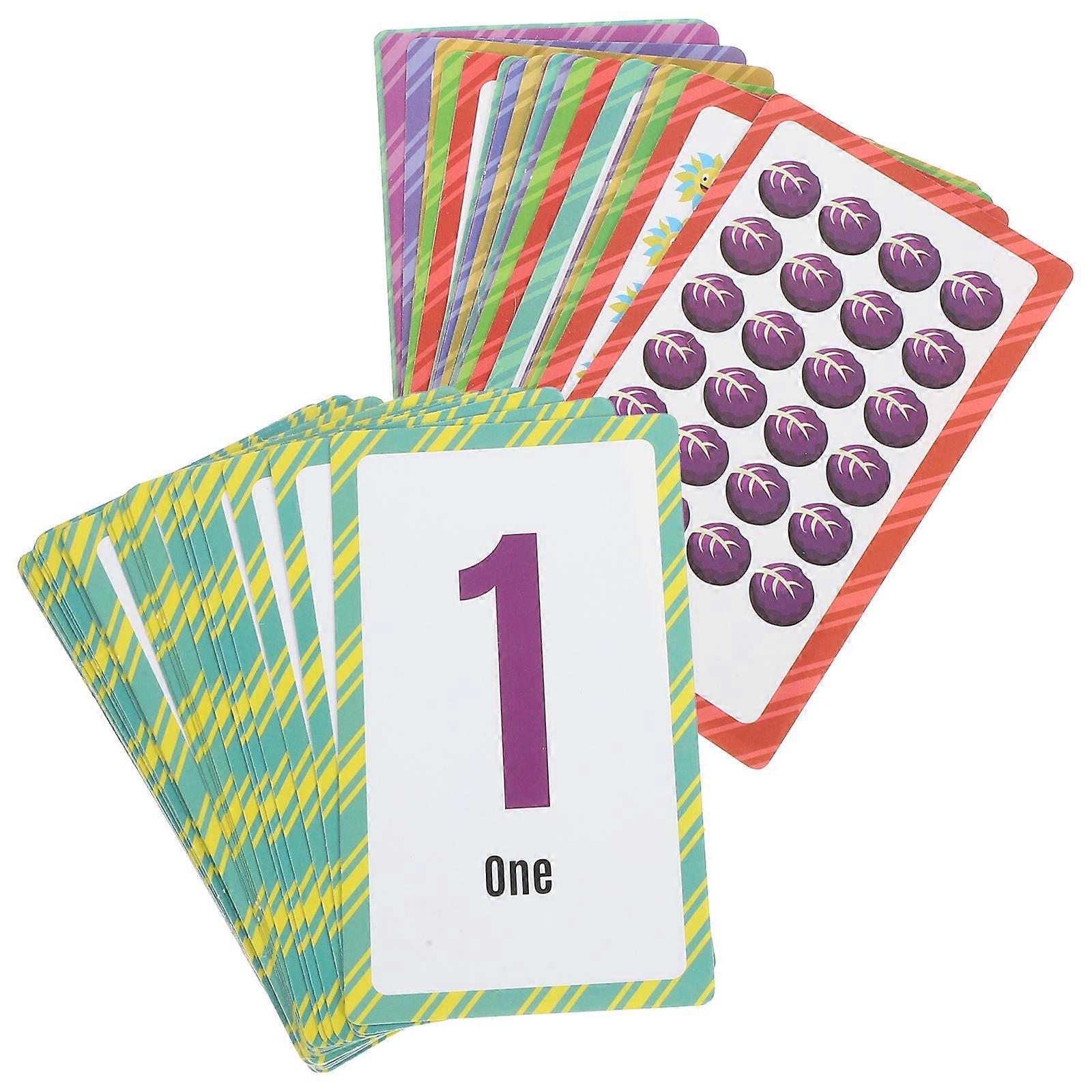 Flash Cards for Toddlers Number Educational 4Sets for Kids Learning
