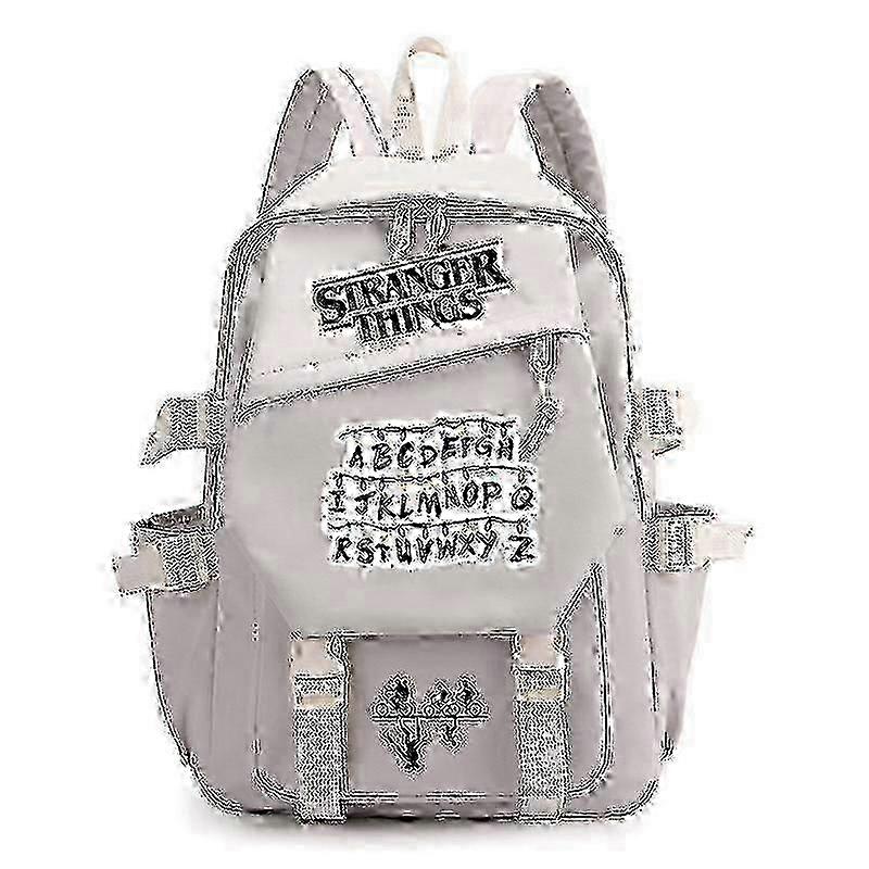 Stranger Things Print Backpack Teens School Bag Multi-functional Large Capacity Durable Material Multiple Colors 25-26