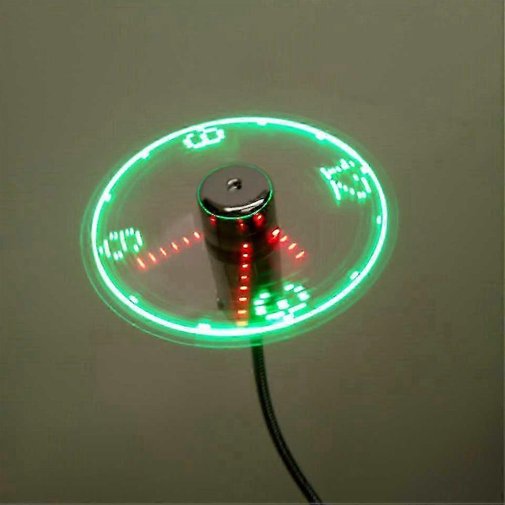 2025 Usb Mini Flexible Time Led Clock Fan Usb Clock Fan Gadgets