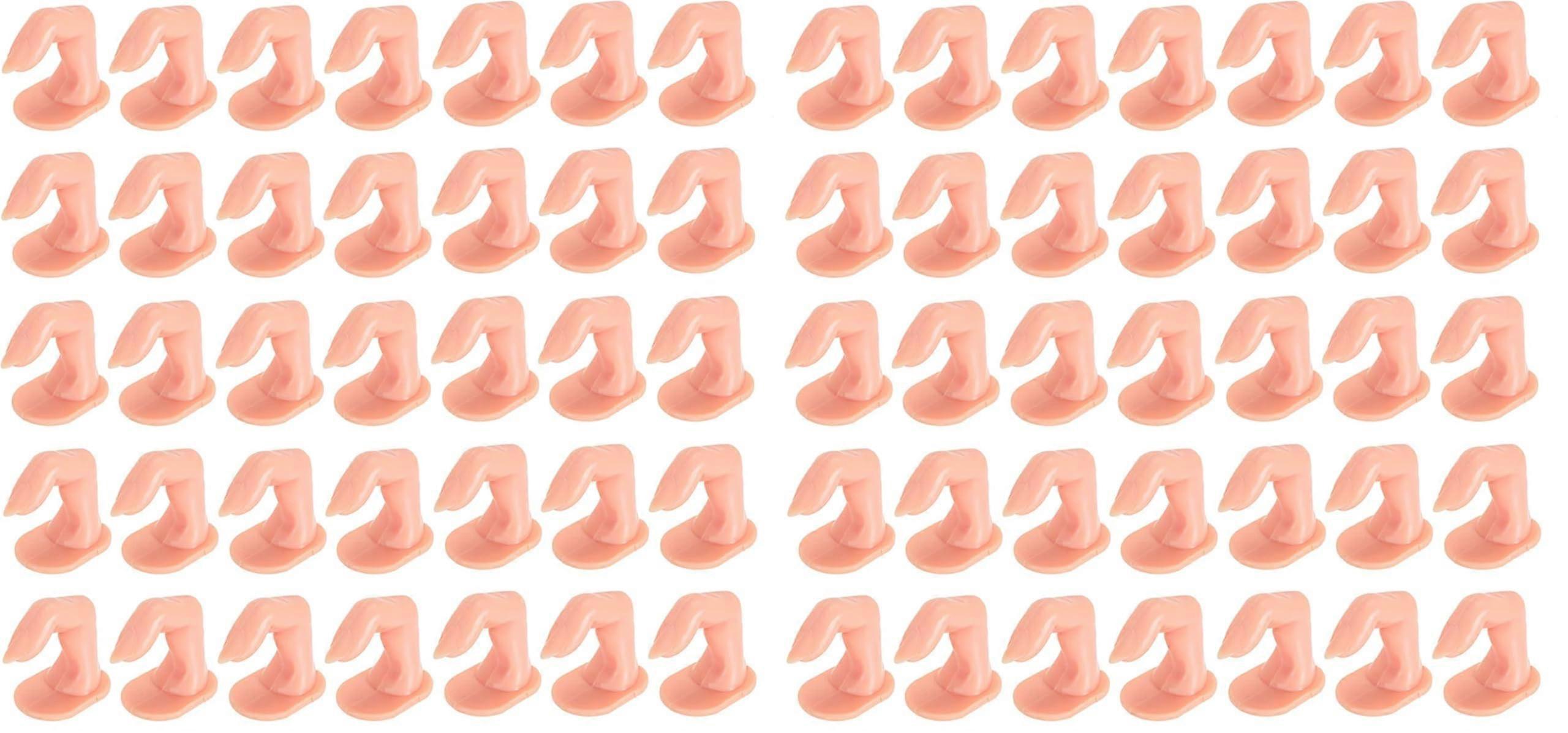 120 Pack Reusable Nail Practice Fingers with SelfAdhesive Base for Nail Art Training