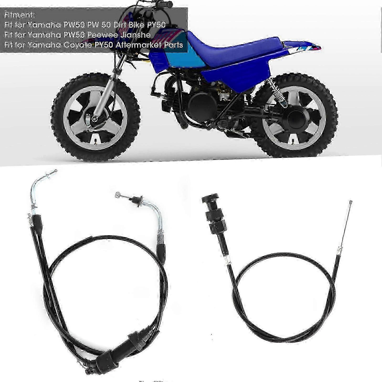 Motorcycle Choke Throttle Cable for Yamaha PW50, Replacement Assembly Unit.