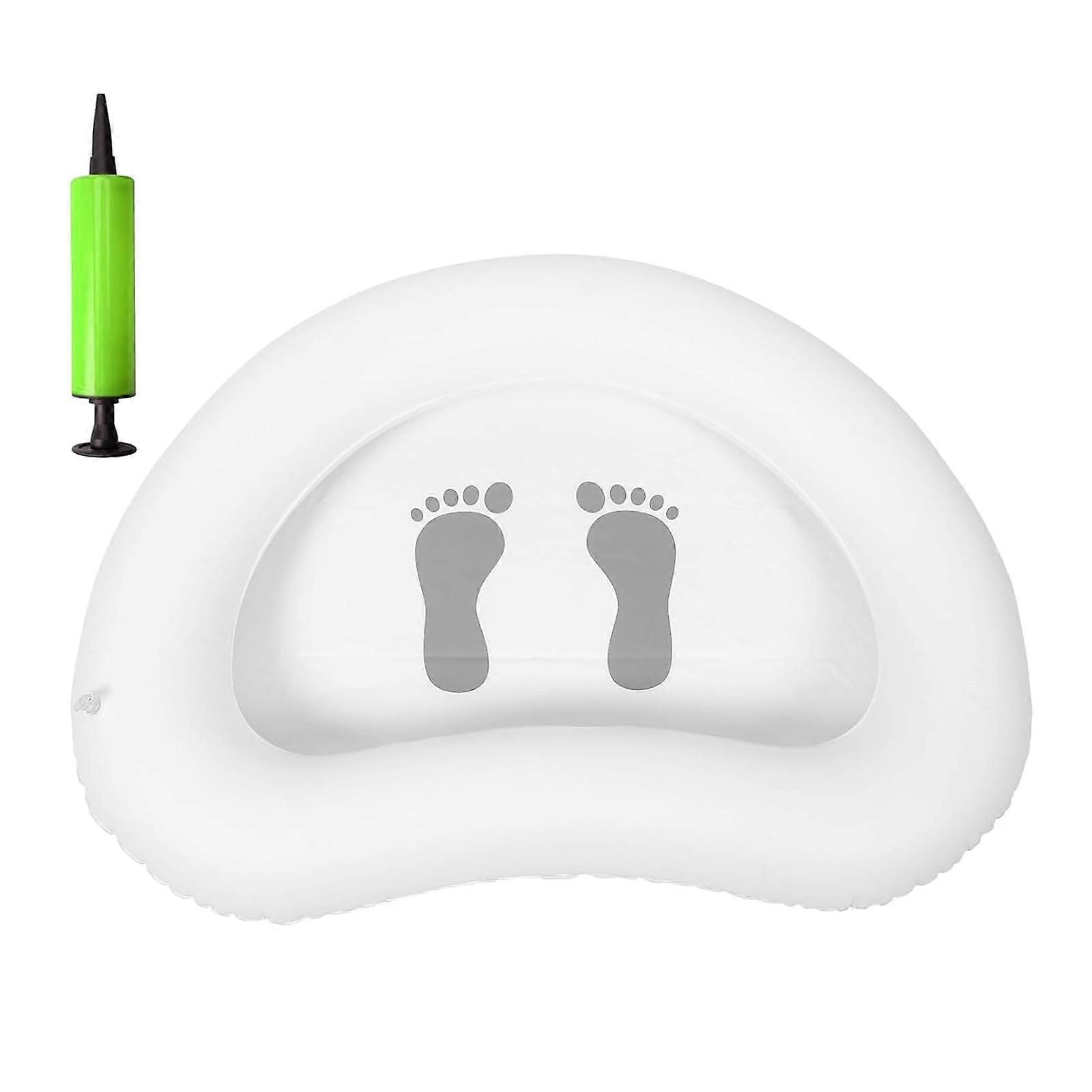 Inflatable Foot Bath Basin for Poolside with Durable PVC and Quick Pump Inflation