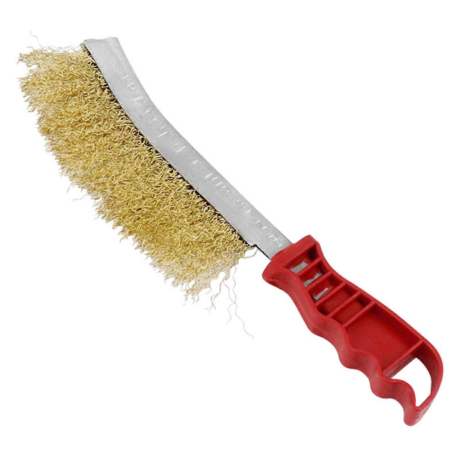 Multi-Purpose Copper Plated Steel Wire Brush for Metal Rust Removal Cleaning Deburring Tool