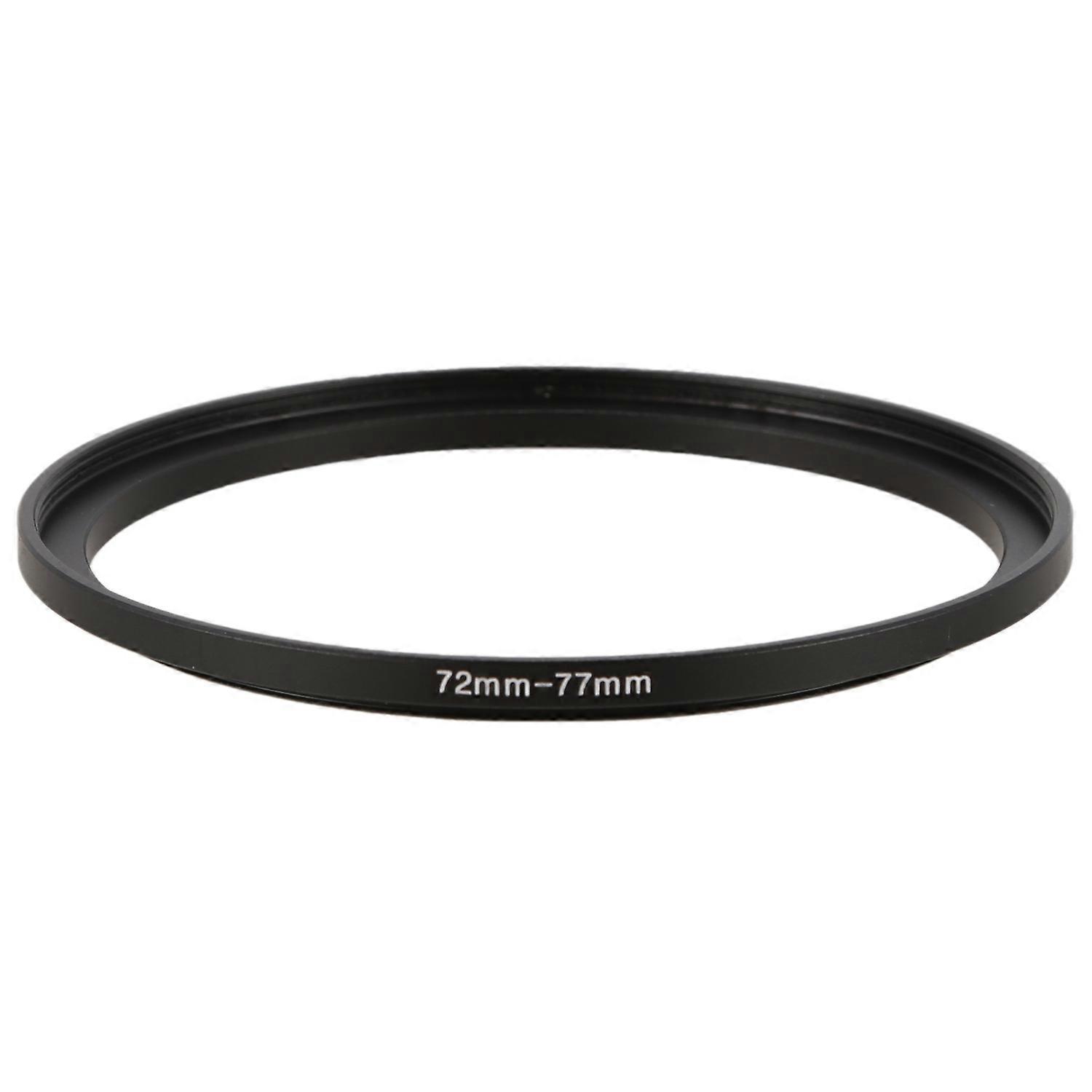 72mm-77mm Camera Lens Step Up Filter Black Metal Adapter Ring