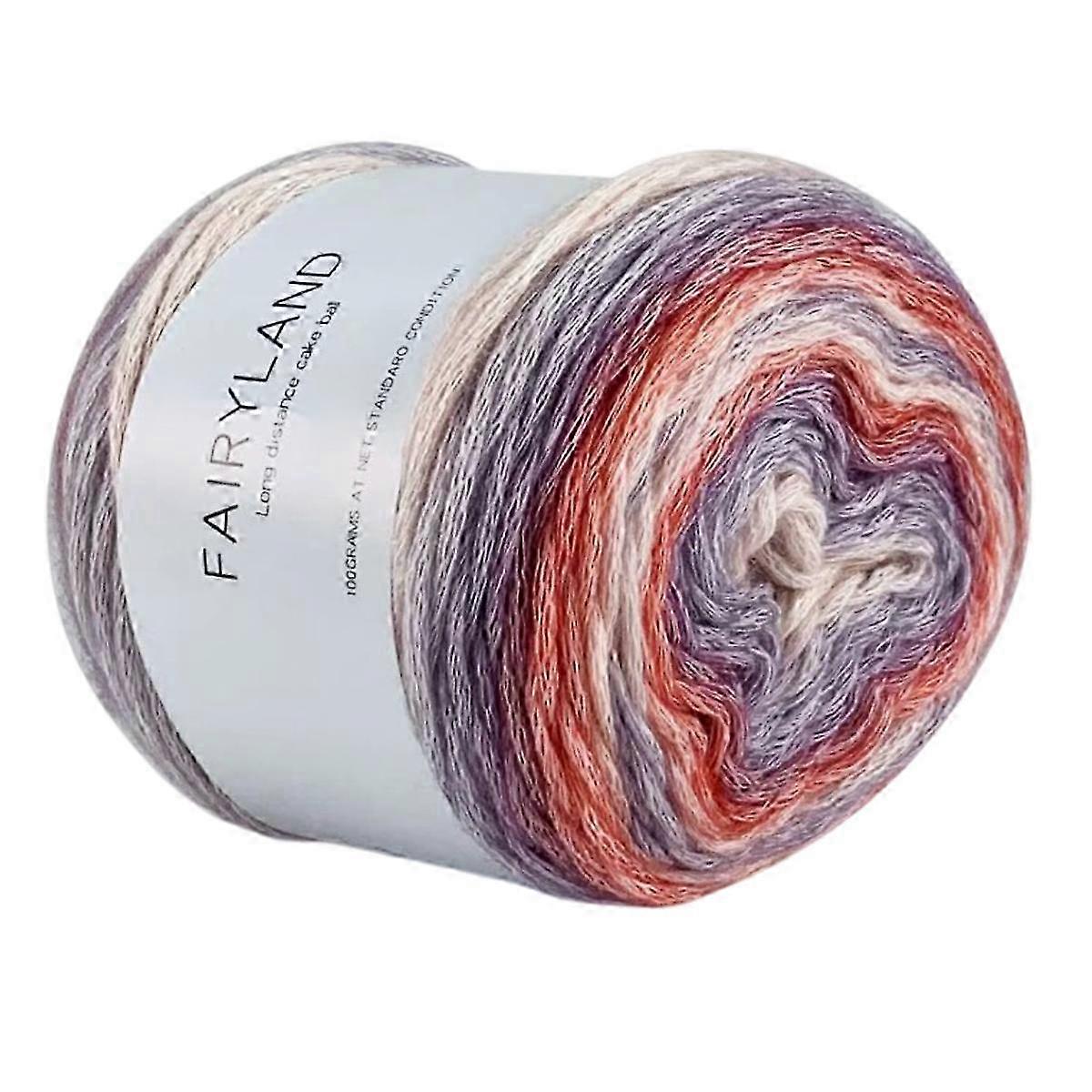Cotton Cake Yarn, Gradient Multicolor Yarn