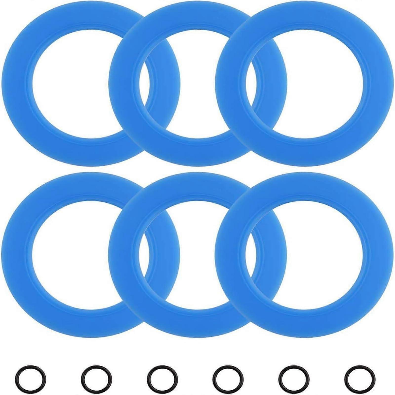 Toilet Flush Seal Rubber O Ring Set, Long Lasting Silicone, Easy Install Replacement, 2/6pcs