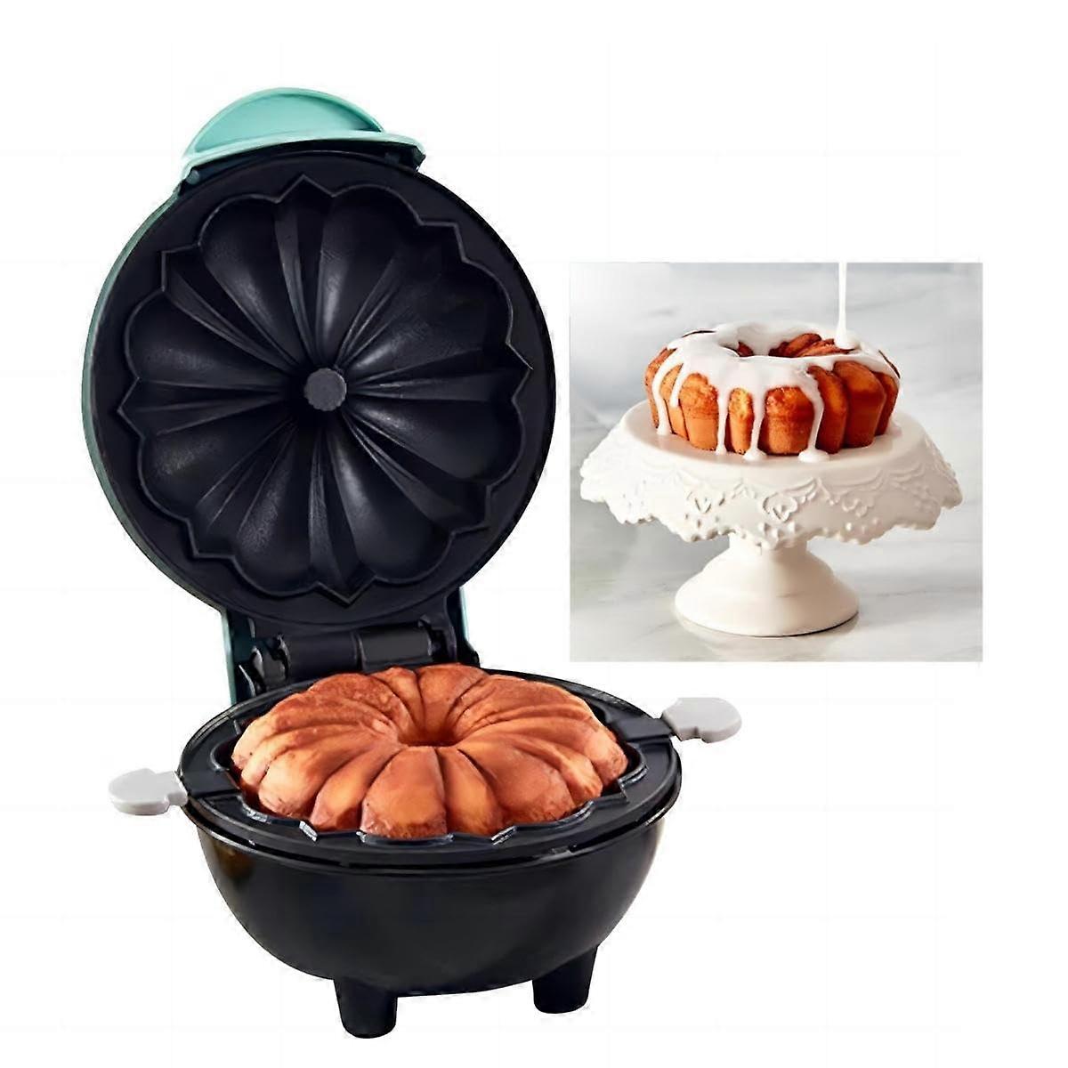 Mini Cake Maker and Waffle Maker, NonStick DoubleSided Heating, Quick 10Min Breakfast Azure