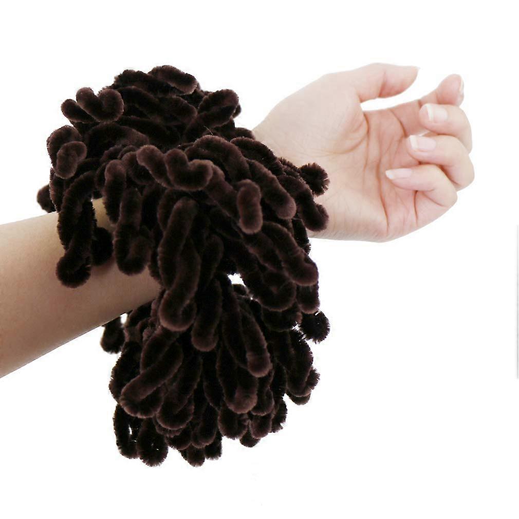 Volumizing Scrunchie for Hijab with Comfortable Elastic Fit, Large Bun Holder Brown