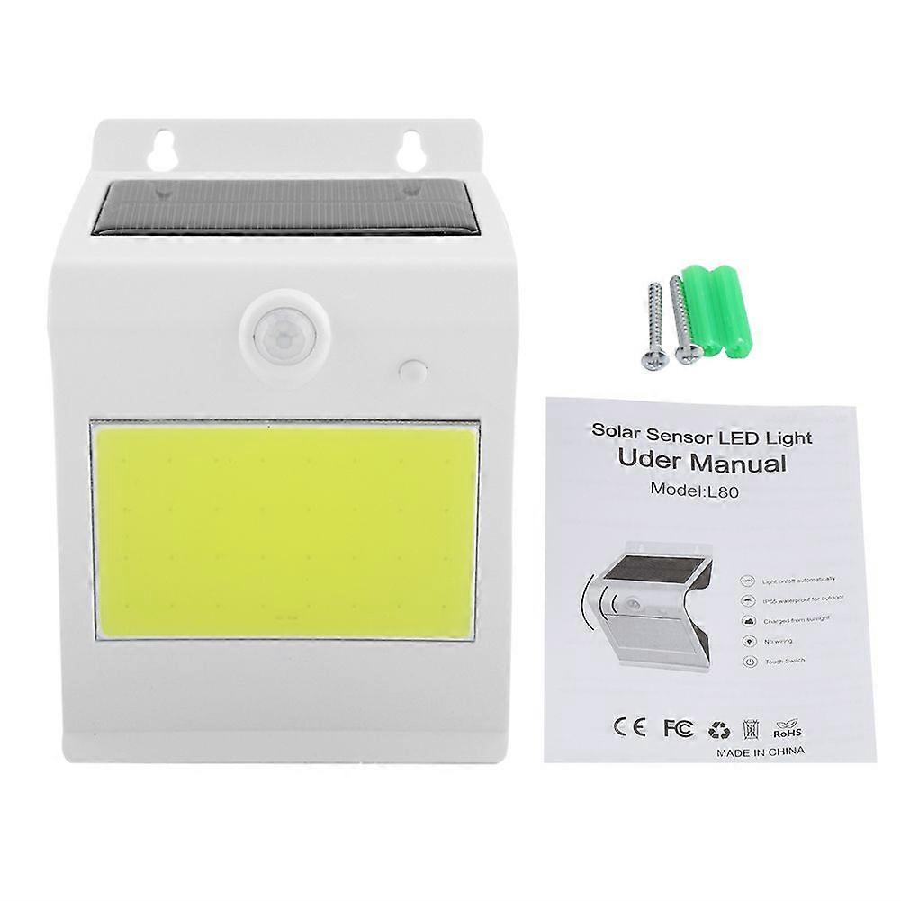 High Brightness Solar Powered Motion Sensor COB LED Wall Light for Outdoor Garden