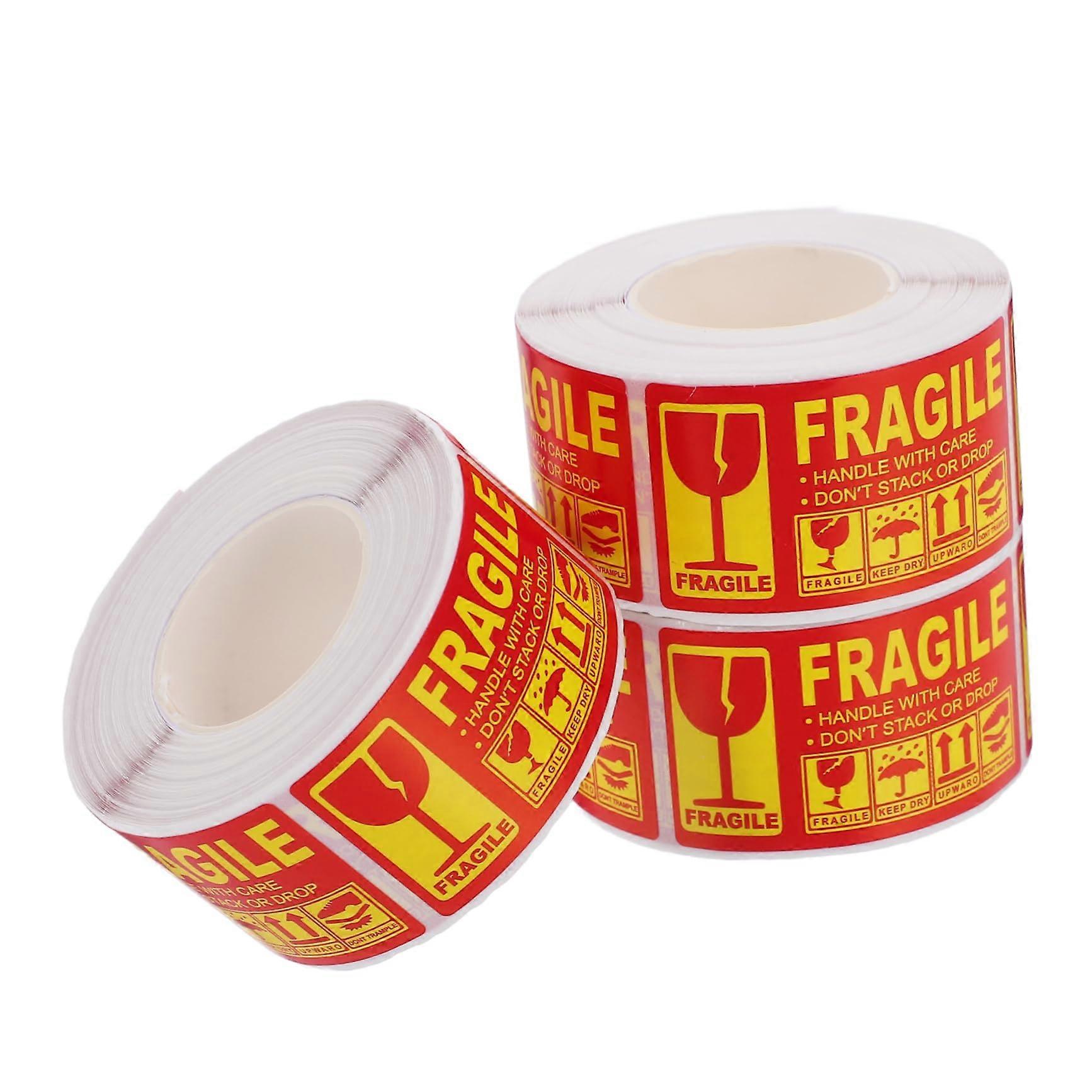Fragile Stickers for  Boxes 3 Rolls Self Adhesive Warning Labels with Durable Easy Peel Design