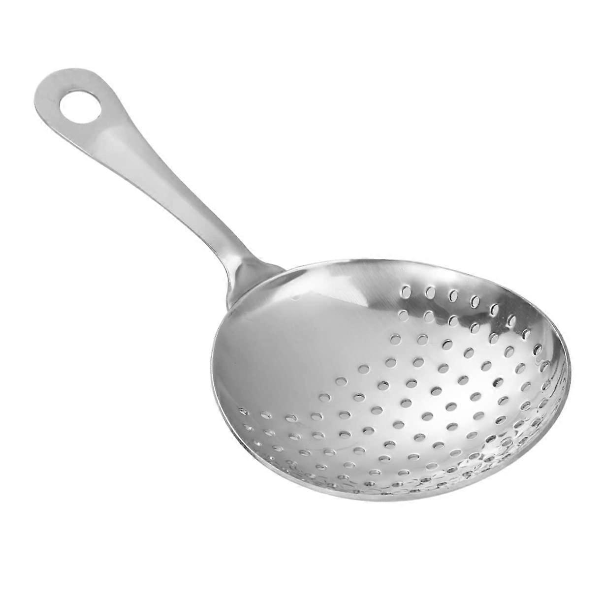 Stainless Steel Slotted Spoon and Bar Strainer with Long Handle, Rustproof MultiPurpose Utensil