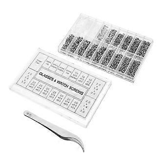Eyeglass  Kit with Screws, Comfortable Nonslip Nose Pads, Tweezers for Sunglasses and Glasses