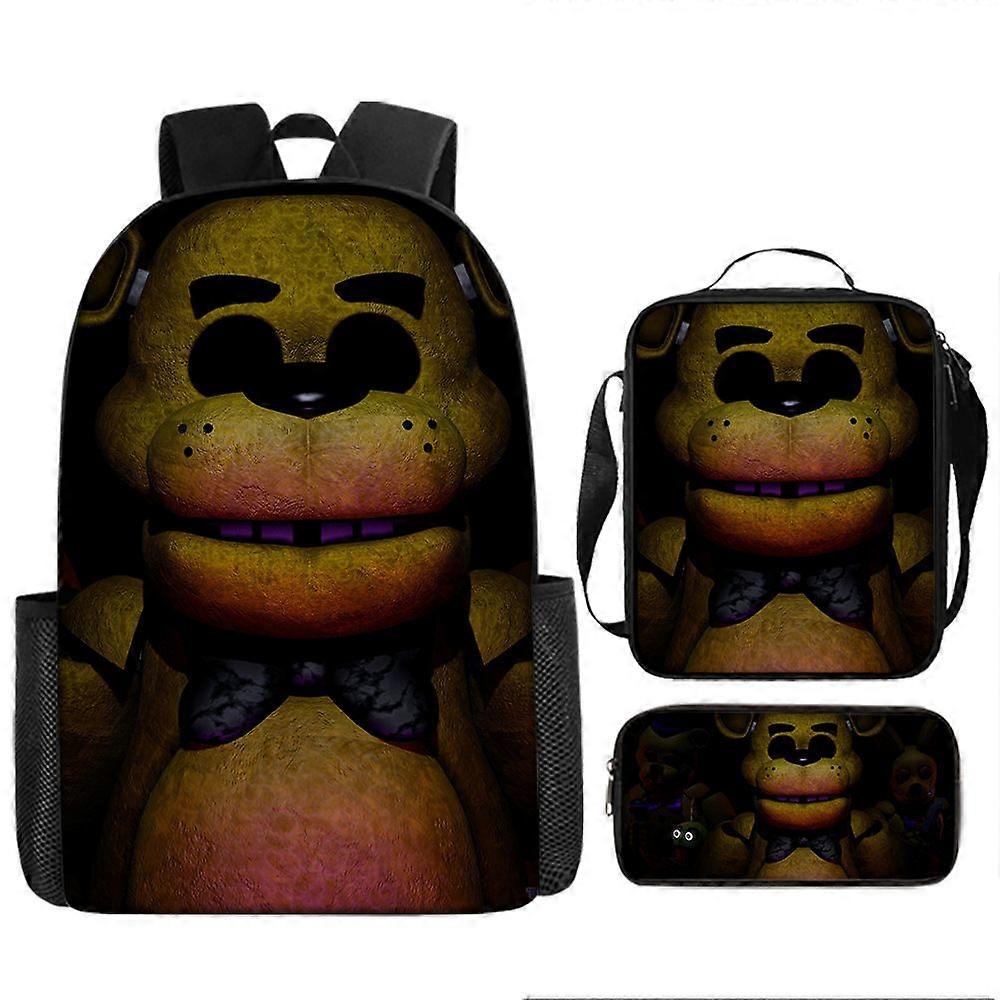 Five Nights Backpack, School Bag, Children's School Bag, Backpack, Men's Backpack, Laptop Backpack, Three-piece Backpack