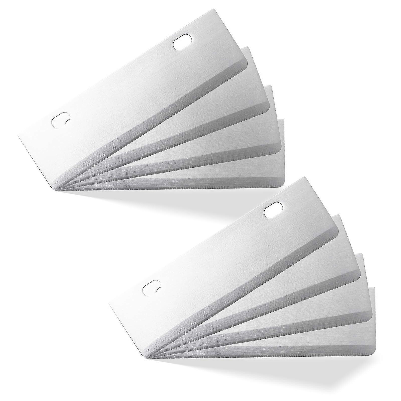 8Pack Stainless Steel Grill Scraper Blades Replacement for BBQ Griddle, Sharp Scratch Cleaning