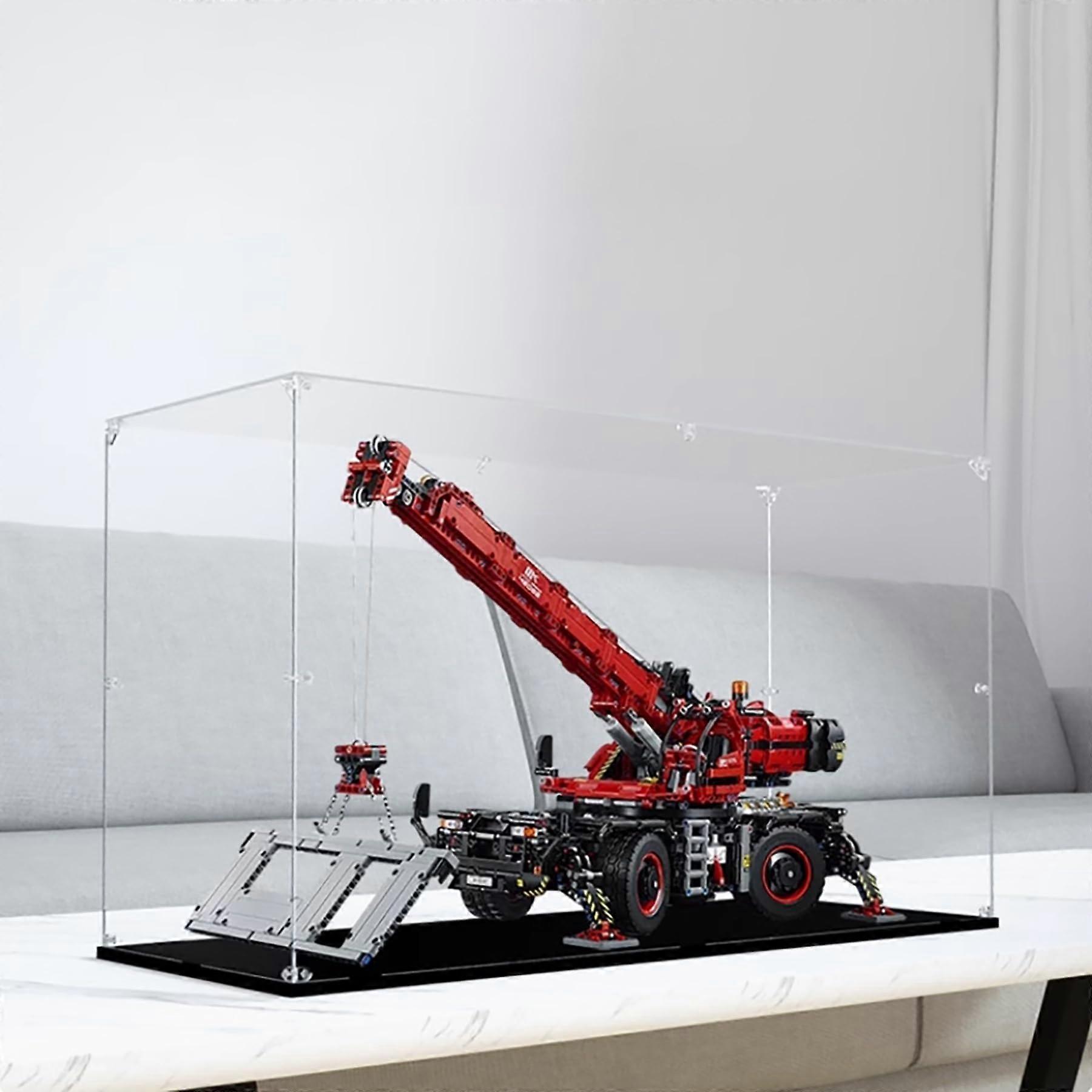 Display Case Acrylic Dustproof Showcase with Mirror Back and Aluminum Frame Stability for  42082