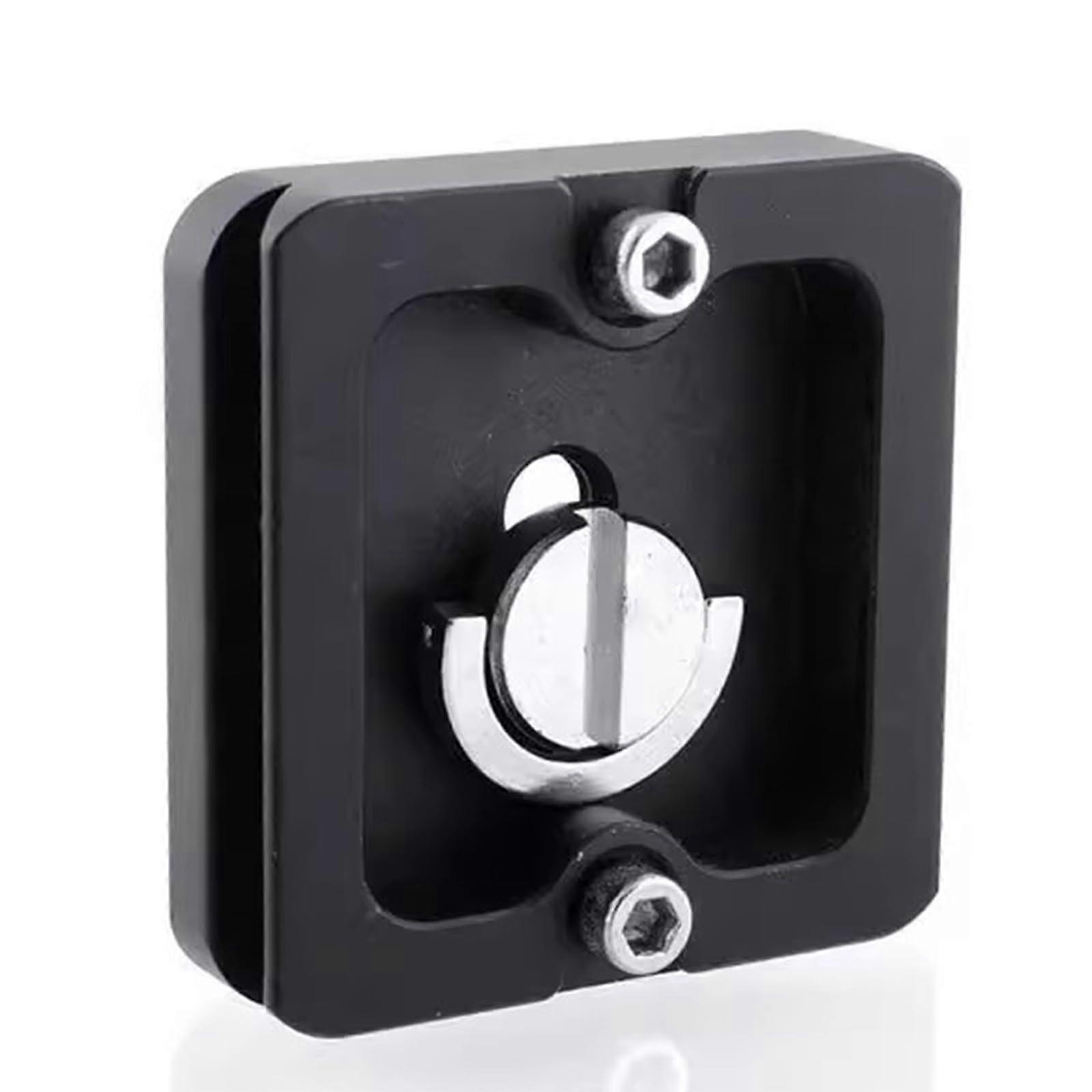 PU40 Tripod Quick Release Plate with Adjustable Screw and Secure Side Lock for DSLR Cameras