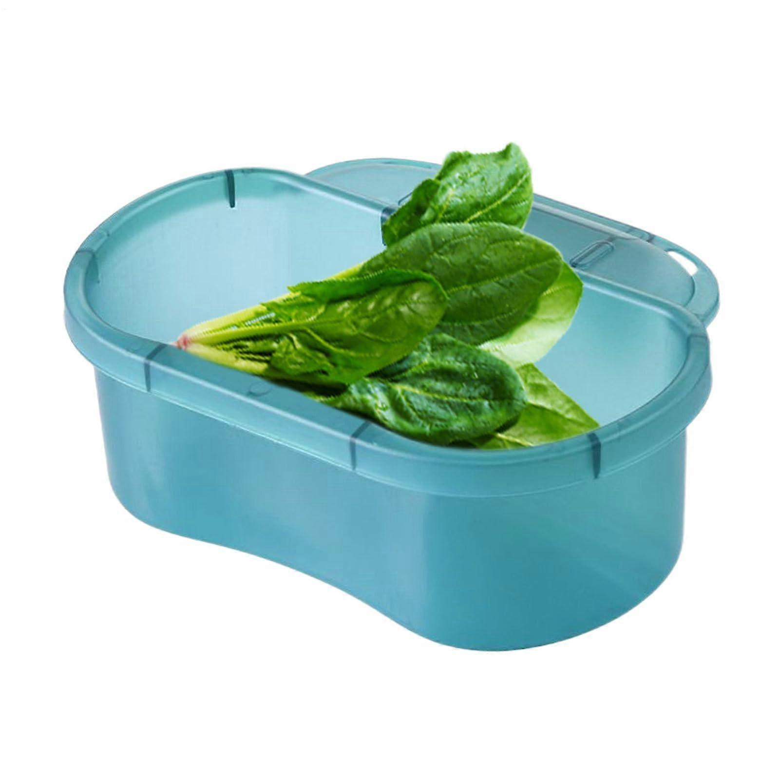 Sink Strainer Basket Kitchen Food Catcher NoDrill Rustproof Corner Fit Easy Clean Blue