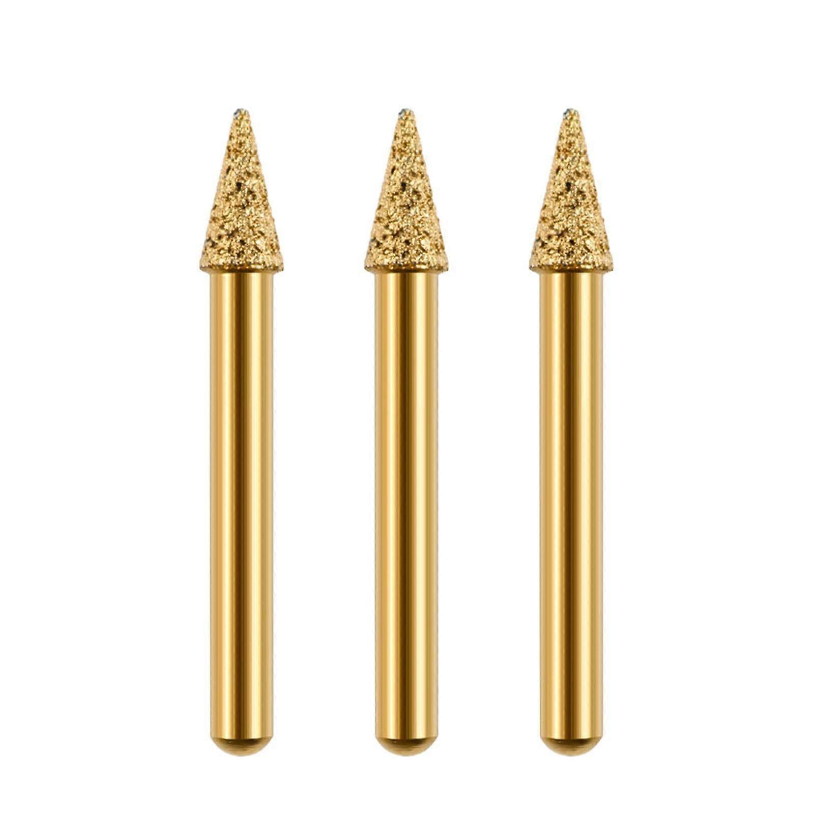 figatia 3 Pieces Grinding Wheels Bit ,Grinding Mounted Point Cone Shape,Drill