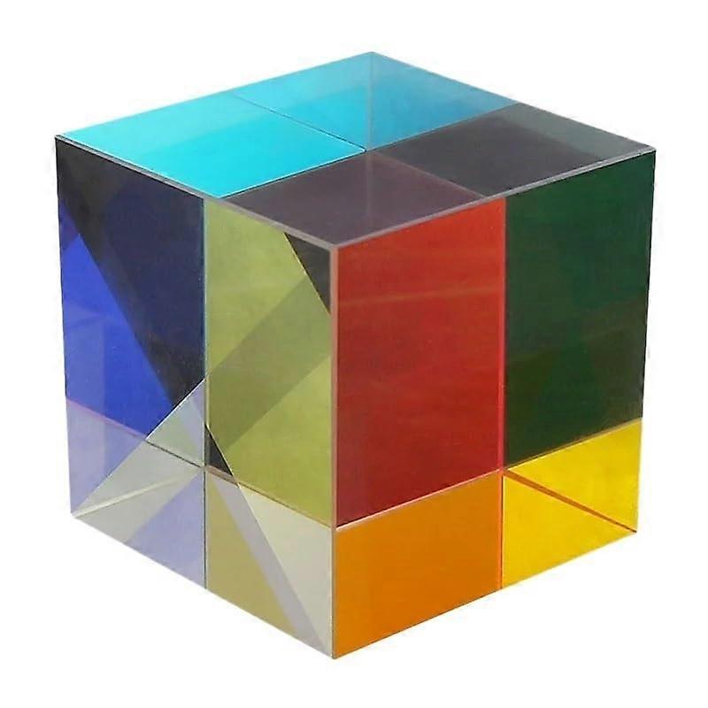 Optical Glass Prism Cube RGB Dichroic Splitter for Photography Light Experiments and Teaching Tools